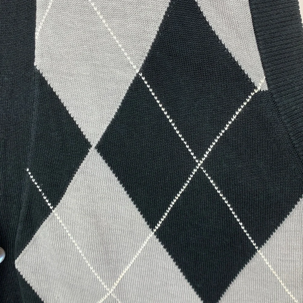 Paul Fredrick Argyle Button Up Vest - Picture 4 of 5